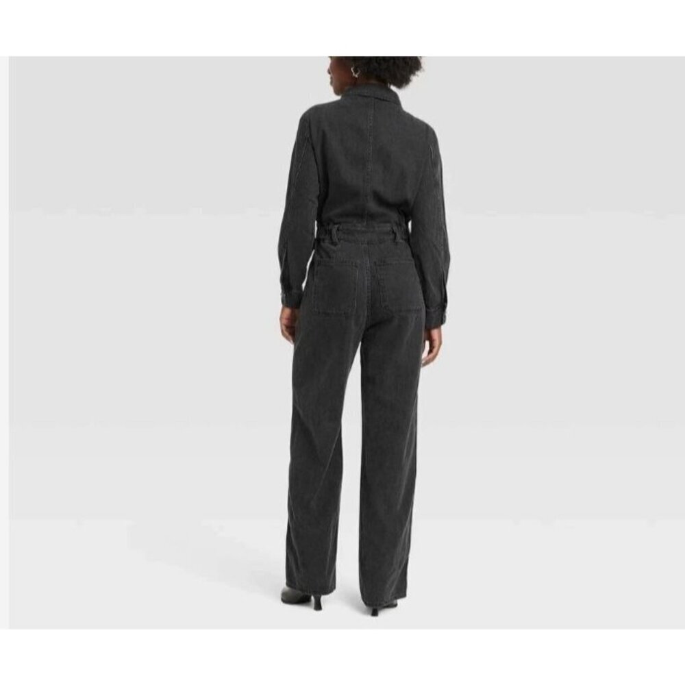 Universal Thread Black Denim Jumpsuit - Picture 8 of 8